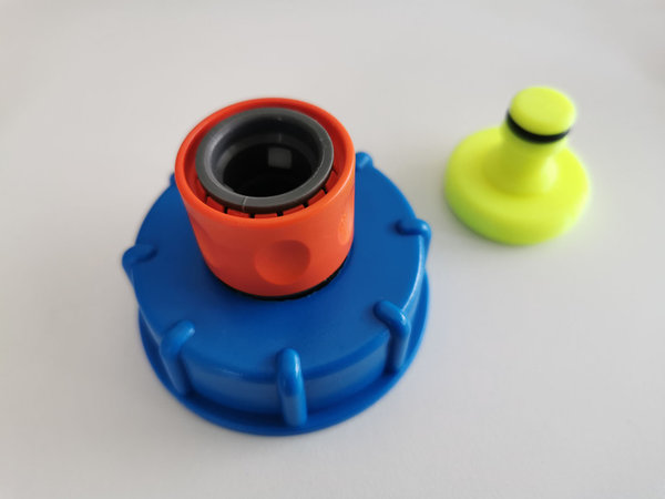 Water tank cap incl. quick connector and sealing plug - coarse thread